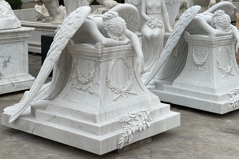 marble angel headstone-YouFine Sculpture