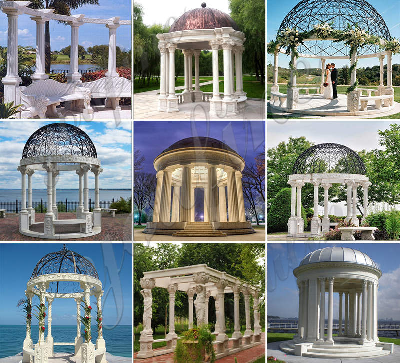 marble column gazebo -Factory Supplier