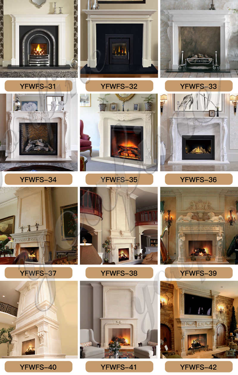 marble fireplace for sale -Factory Supplier