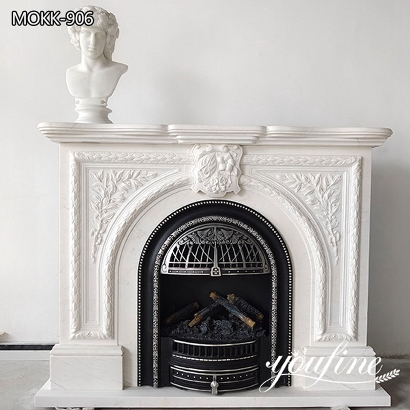 marble fireplace mantel-YouFine Sculpture