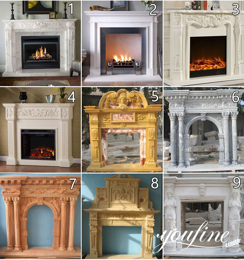 marble fireplace mantels for sale - Factory Supplier
