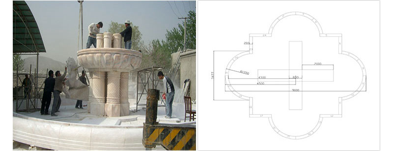 marble fountain for garden -Factory Supplier