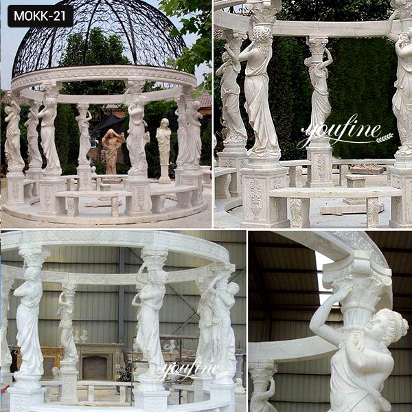 Outdoor Decoration Luxury Marble Gazebo for sale MOKK-21