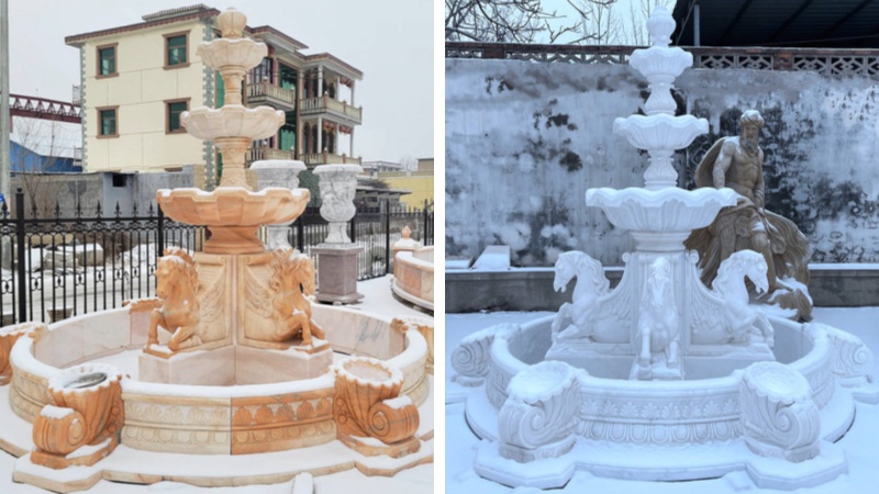 marble horse fountain