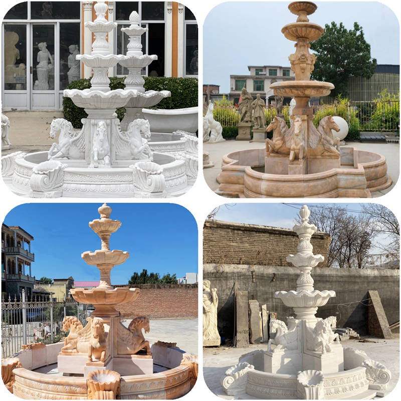 marble horse fountains