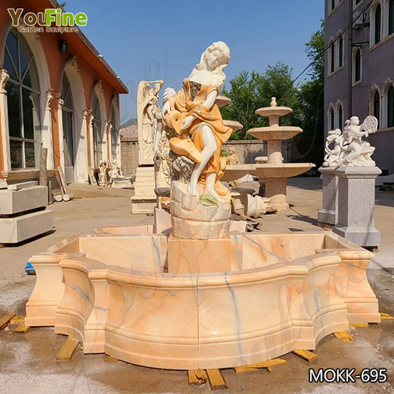 Marble Water Fountain with Figure Statue