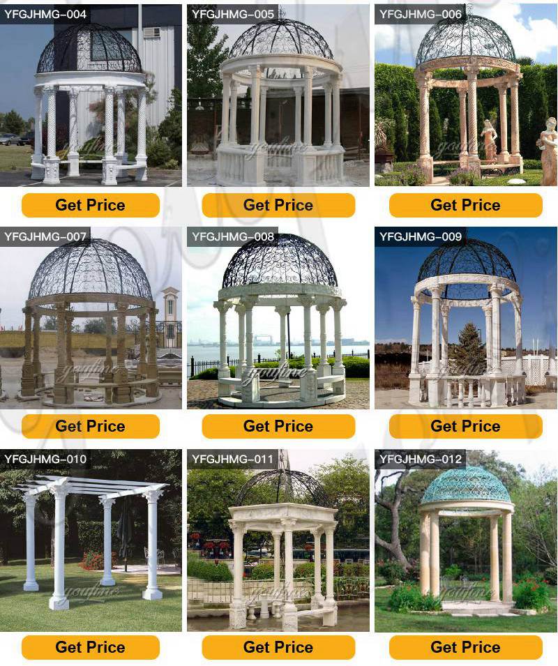 Outdoor Gorgeously Decorated Marble Pavilion for Sale