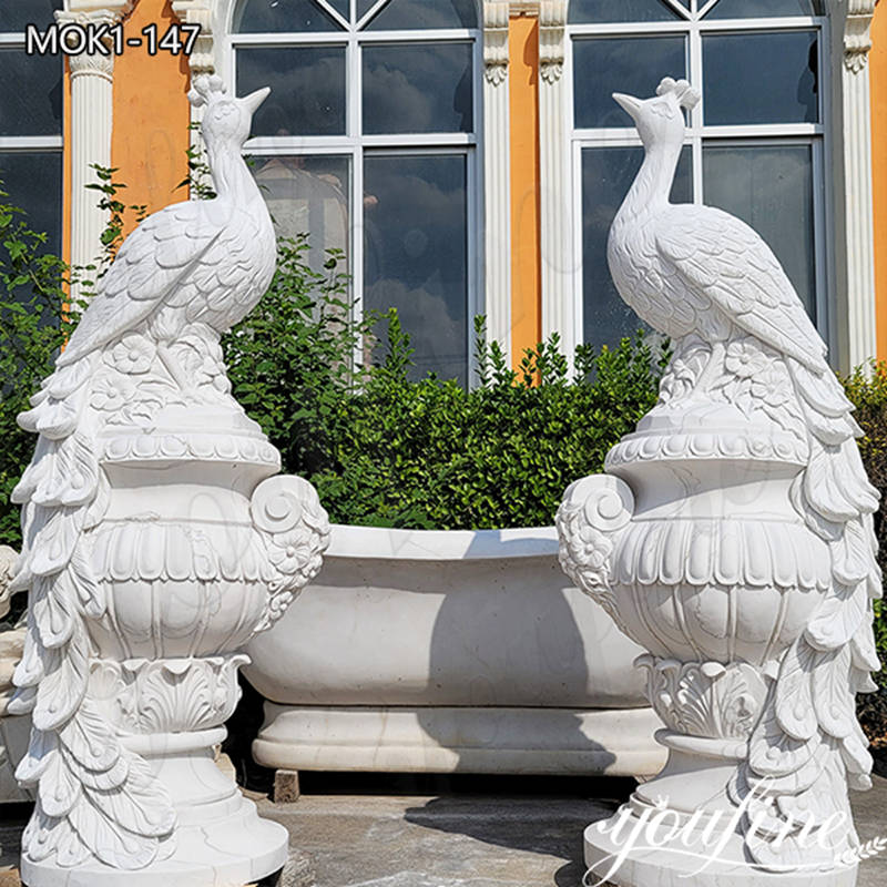 Marble peacock statue -YouFine