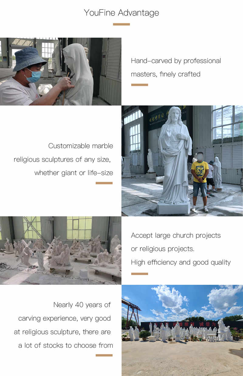 Outdoor Marble Holy Family Statue Catholic Decor Factory Supplier