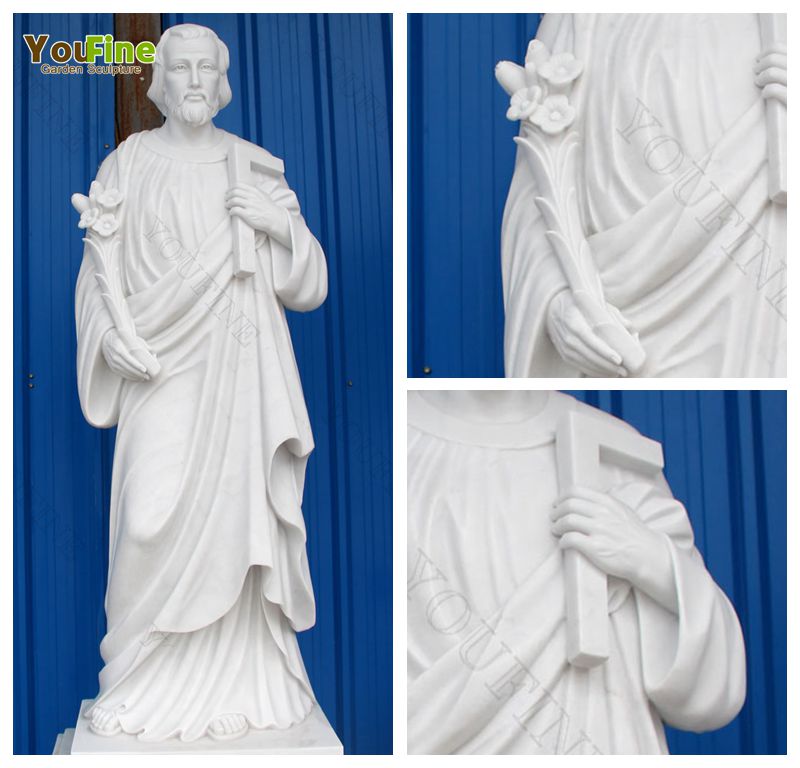 Custom Religious Marble Saint Joseph Sculpture