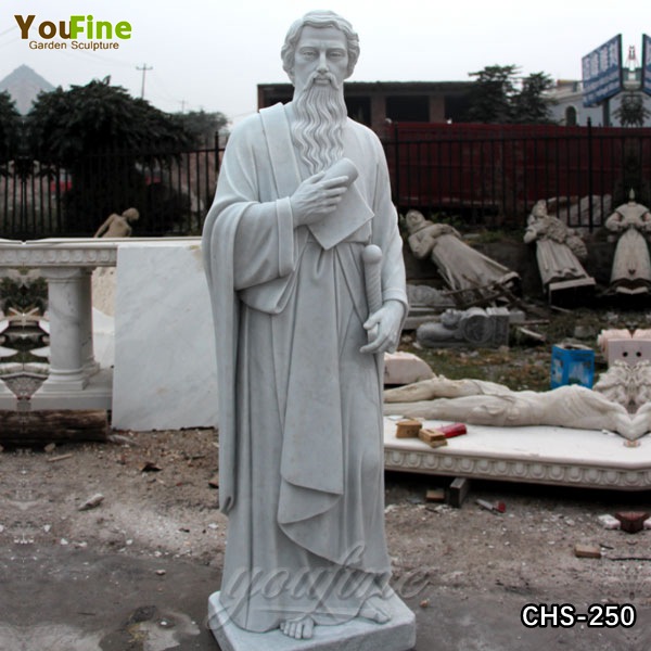 Church Decoration Religious Figure Marble Saint Paul Sculpture