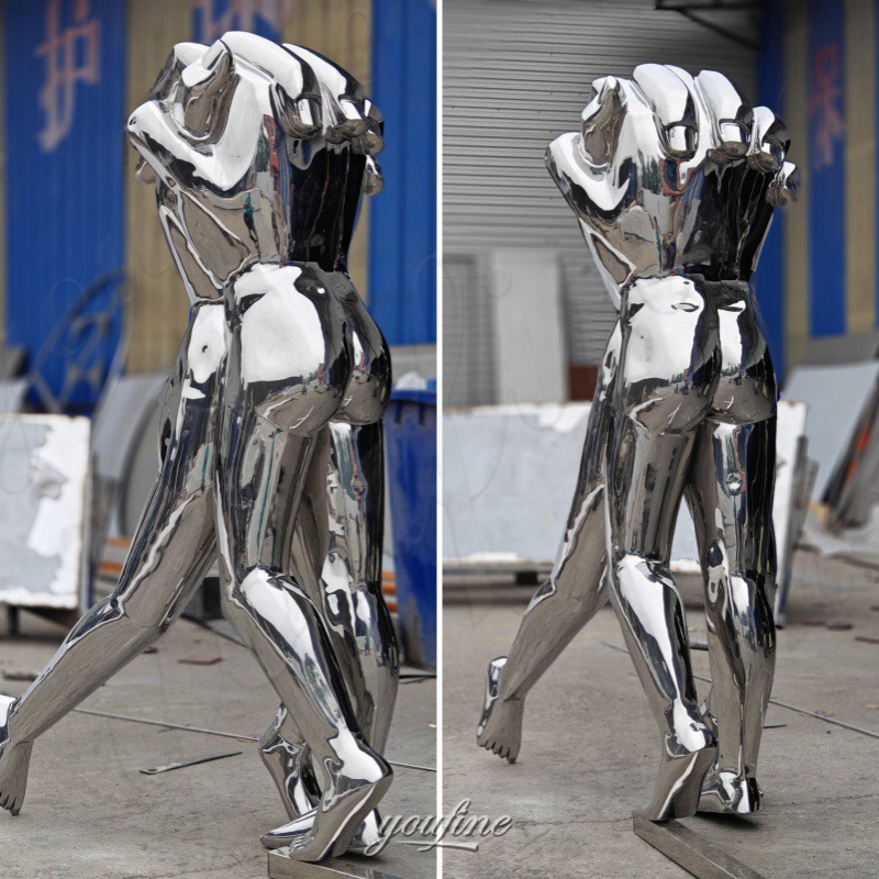 metal abstract hand sculpture