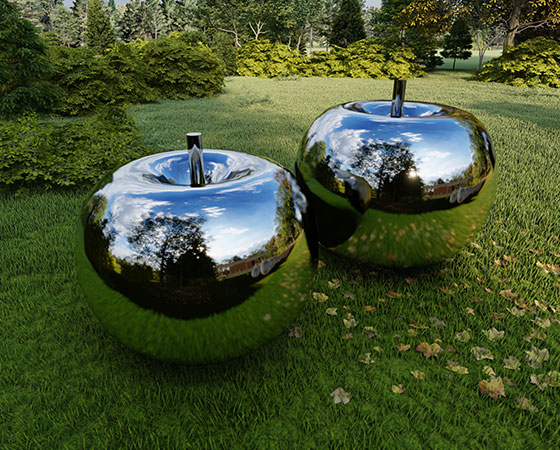 metal apple sculpture (1)