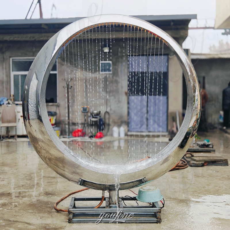metal circle sculpture for garden
