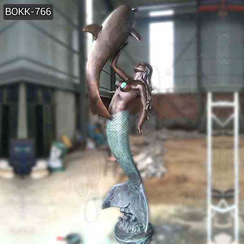 Large Outdoor Bronze Mermaid Sculpture for Sale