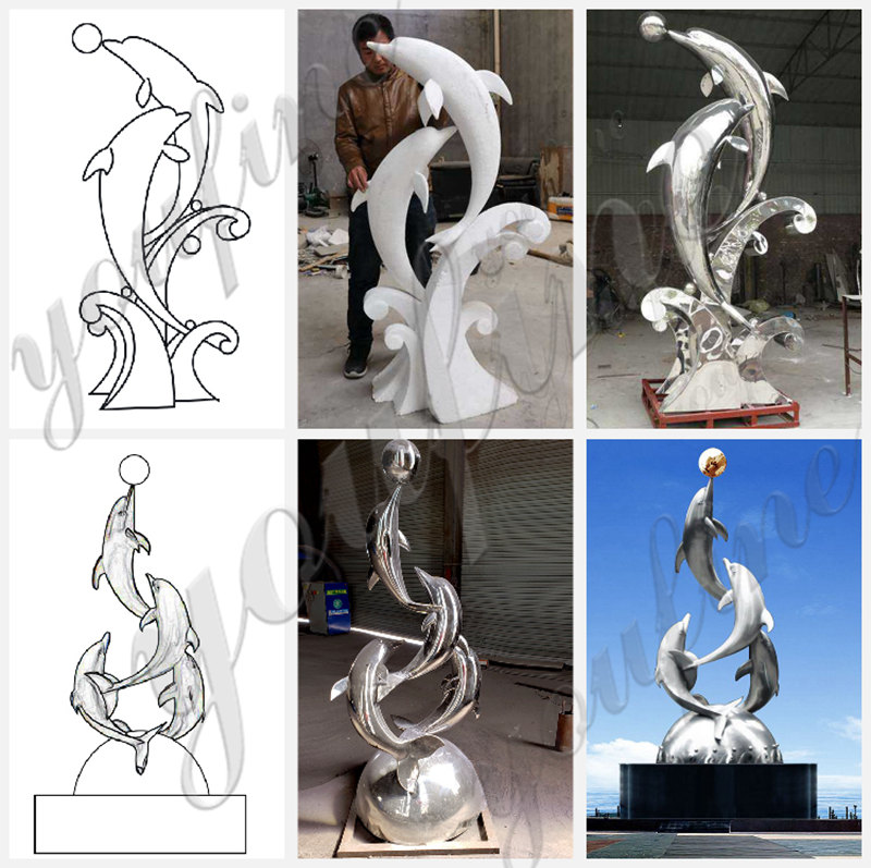 outdoor dolphin statues for sale -Factory Supplier