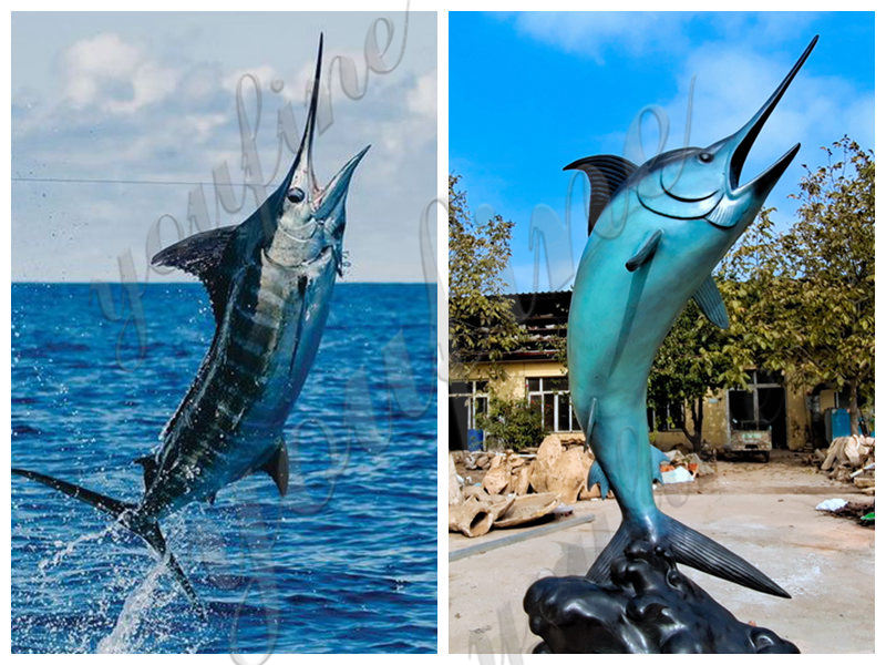 real Marlin VS marlin Sculpture in YouFine-Factory Supplier