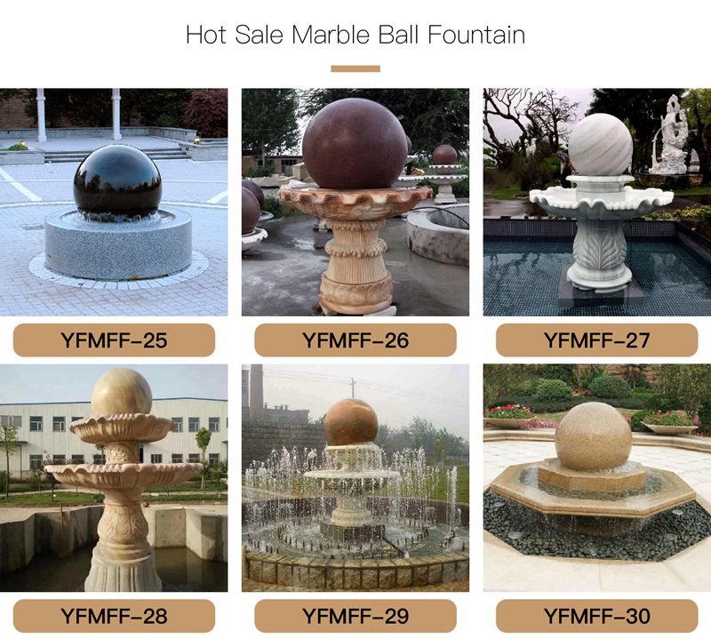 rolling marble ball fountain -Factory Supplier