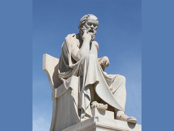famous life size marble socrates statue