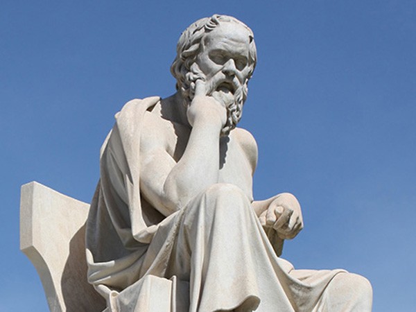 famous life size marble socrates statue