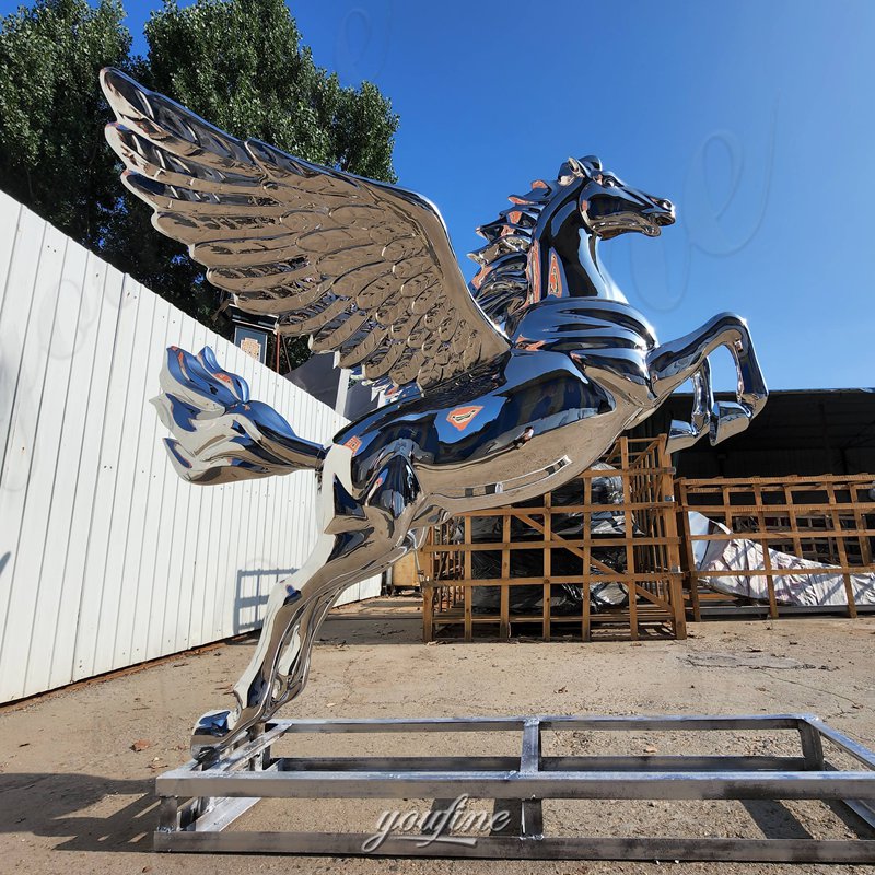 stainelss steel Pegasus sculpture