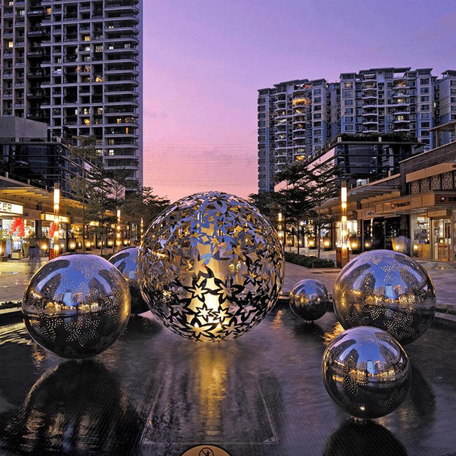 stainless steel ball sculpture (2)