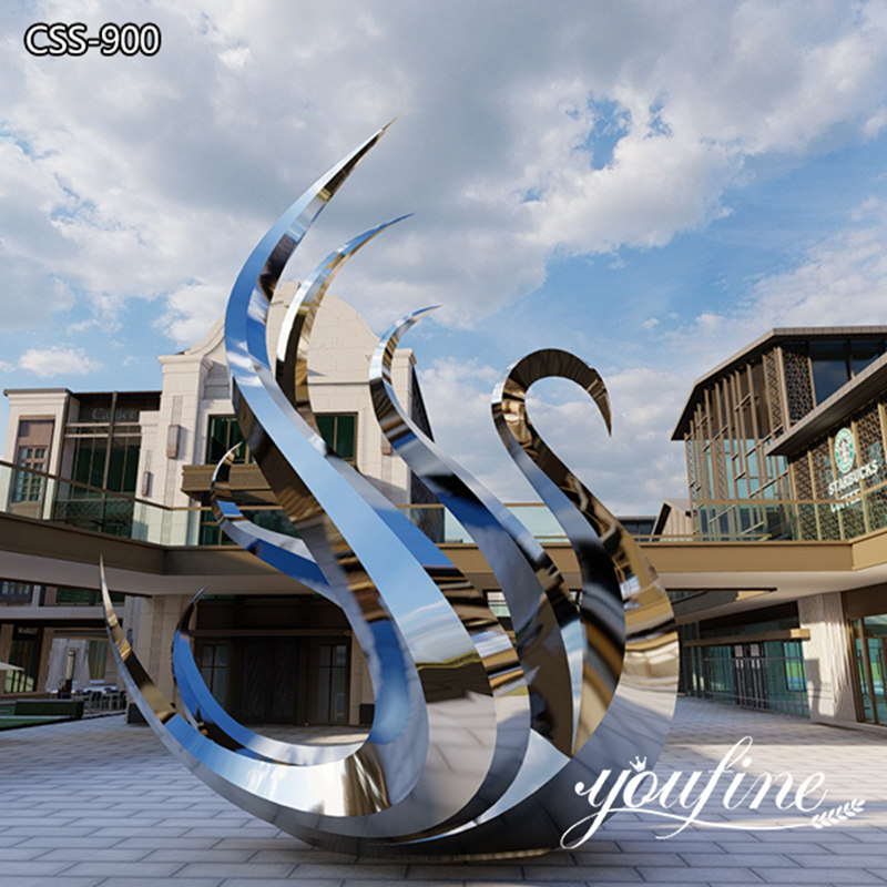 stainless steel abstract sculpture-YouFine Sculpture