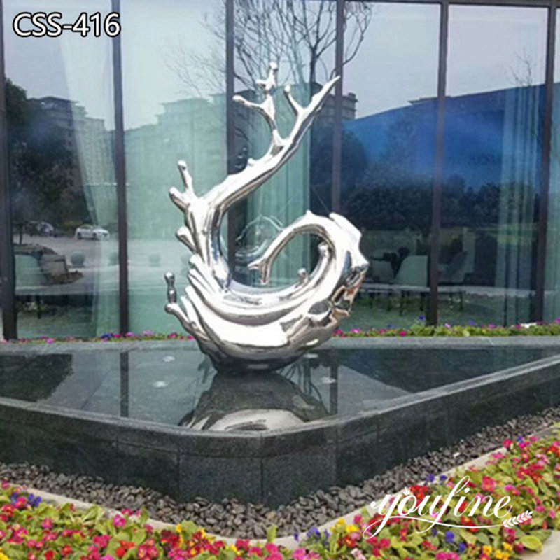 stainless steel abstract sculpture-YouFine Sculpture