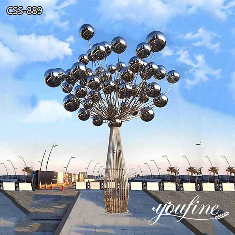 stainless steel balloon tree sculpture-YouFine Sculpture