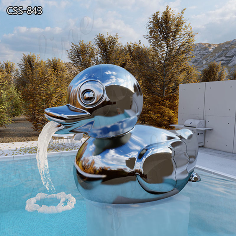 stainless steel duck sculpture-YouFine Sculpture