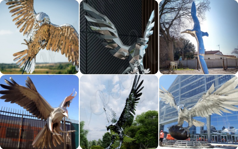 stainless steel eagle sculpture-YouFine