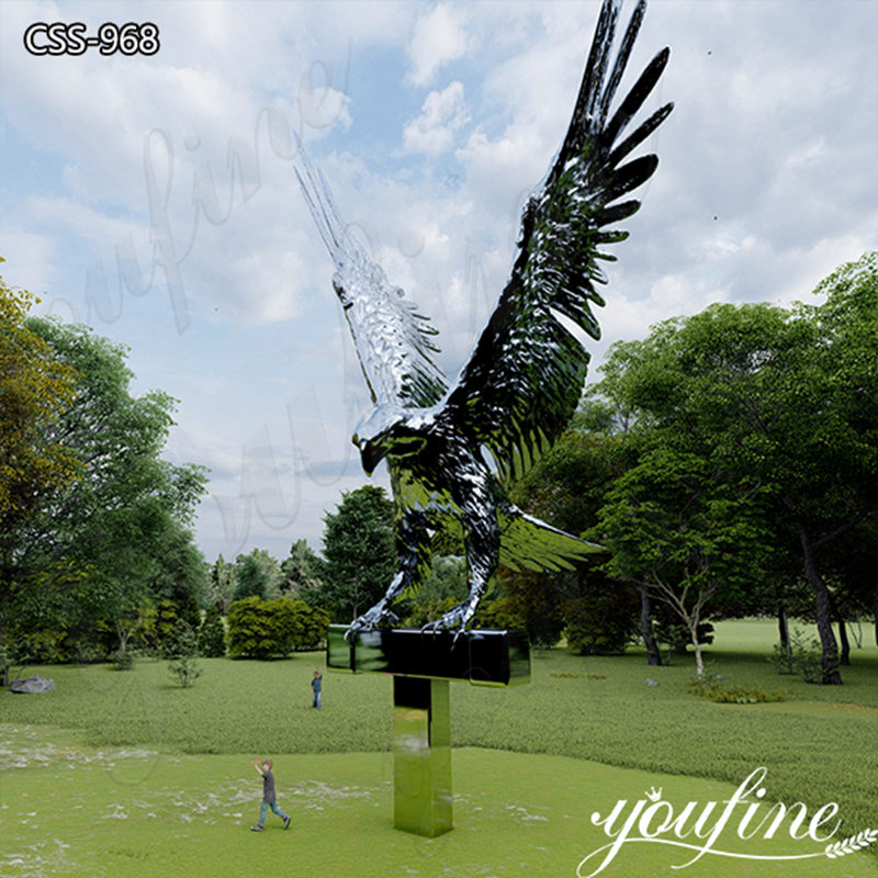 stainless steel eagle sculpture -YouFine