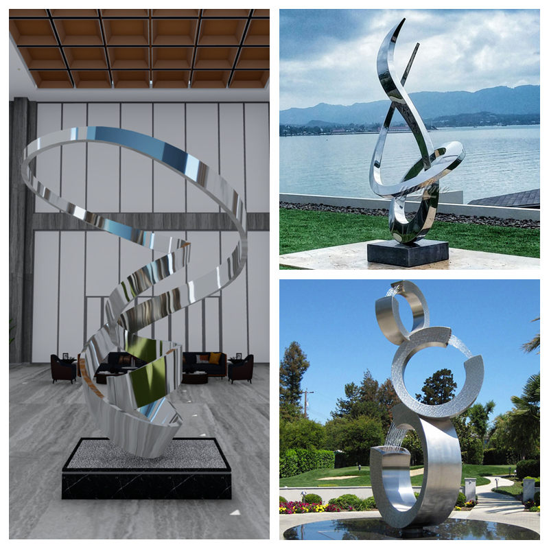 stainless steel garden sculpture -Factory Supplier