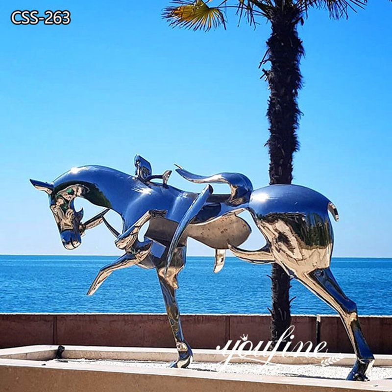 stainless steel horse sculpture-YouFine Sculpture