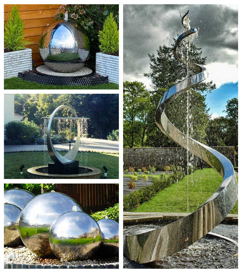 stainless steel modern fountain sculpture -Factory Supplier