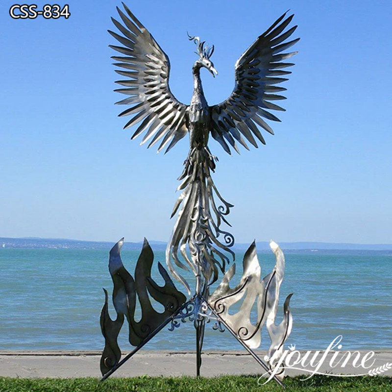 Stainless Steel Phoenix Sculpture-YouFine Sculpture