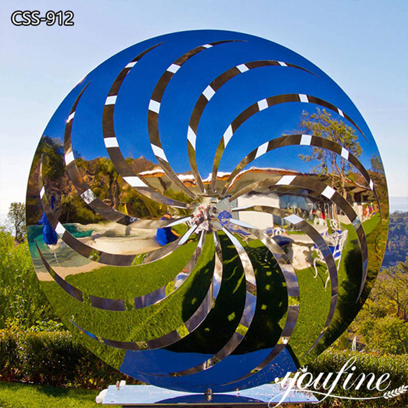 stainless steel pinwheel sculpture-YouFine Sculpture