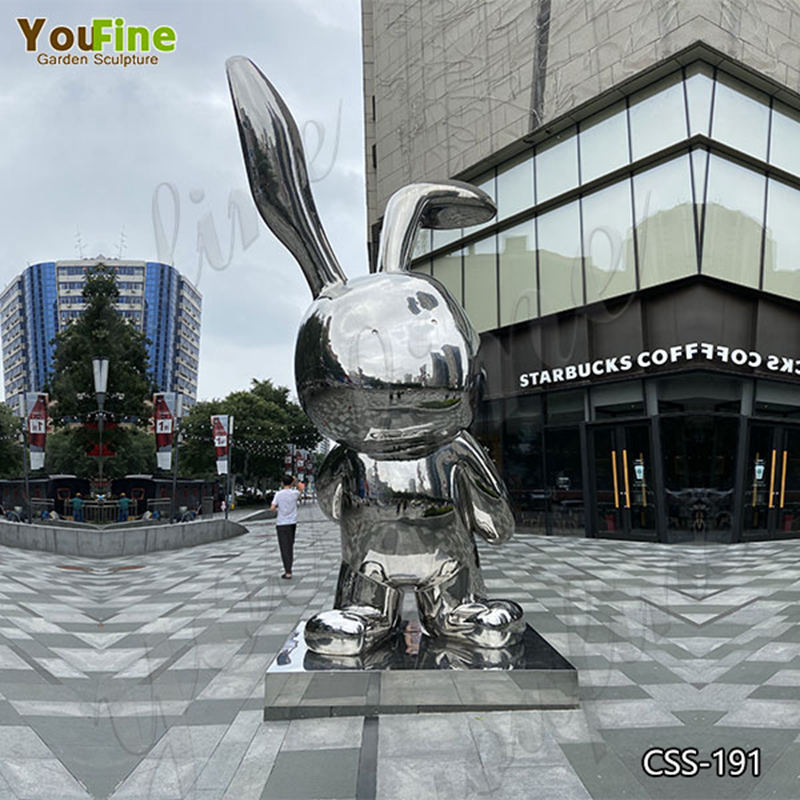 stainless steel rabbit sculpture -Factory Supplier