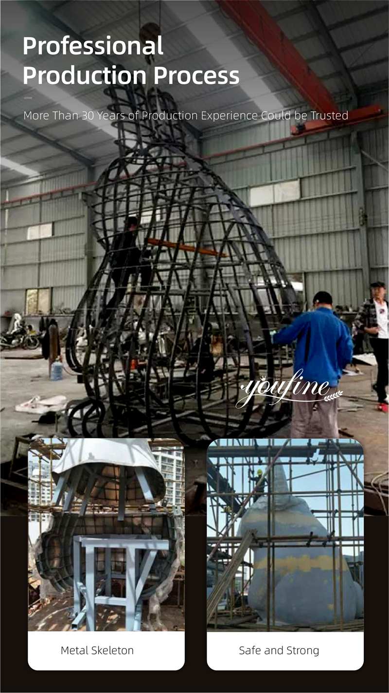 production process of stainless steel rabbit sculpture