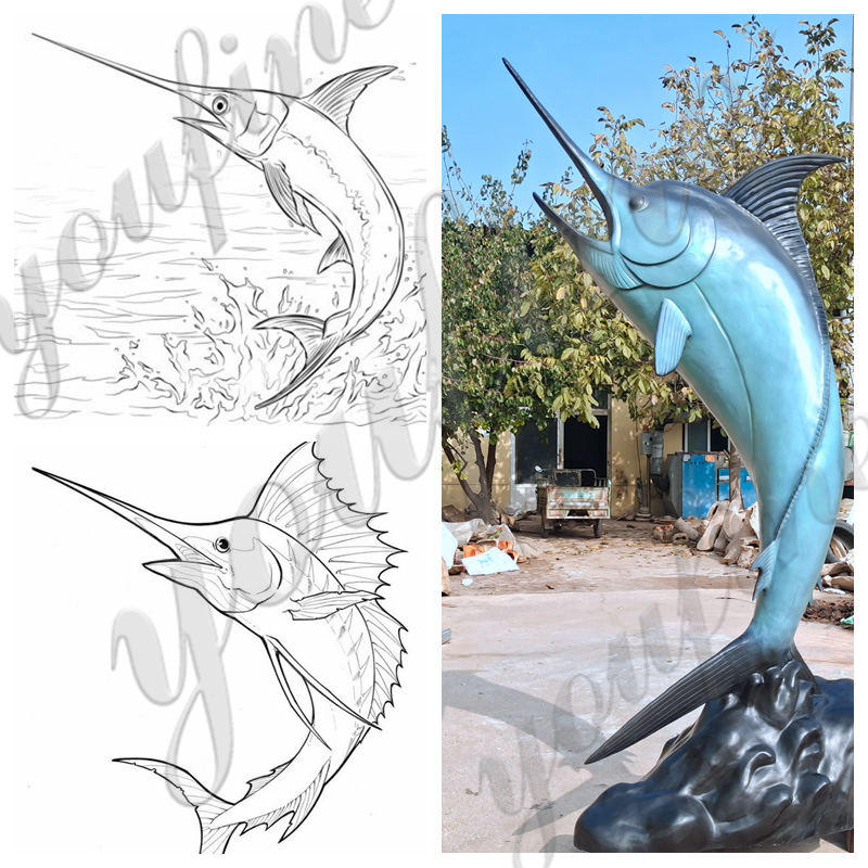 swordfish statue -Factory Supplier