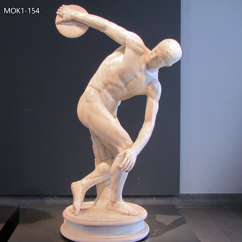 Timeless Beauty of Marble Myron Discobolus Sculpture Replica