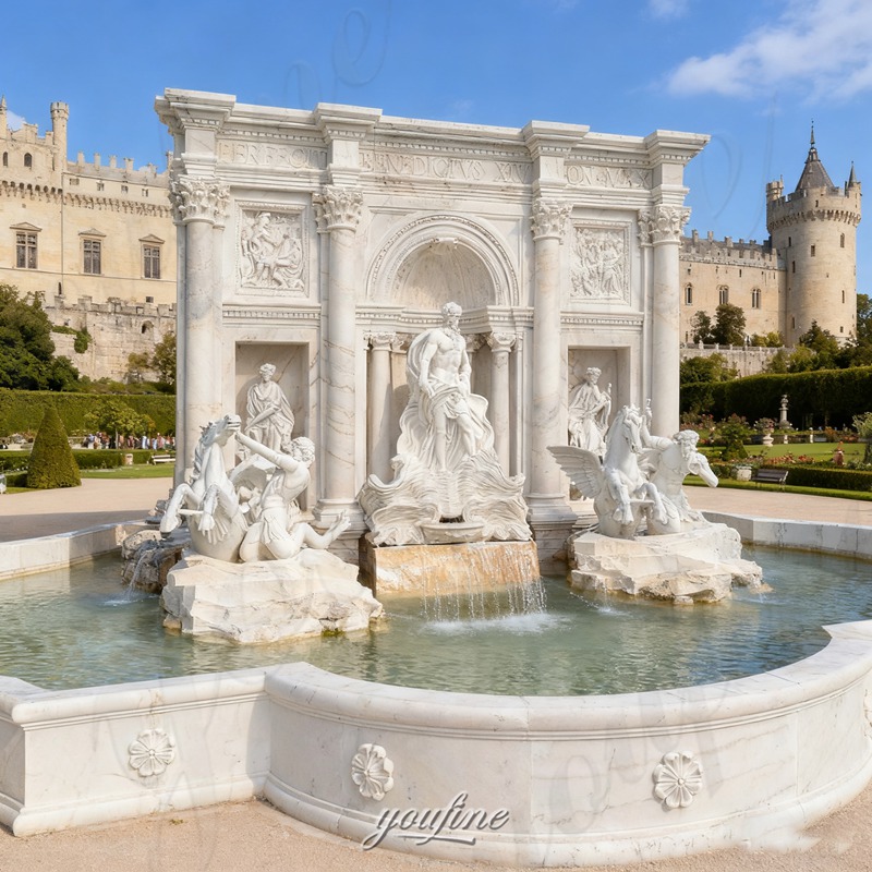 white Trevi fountain replica