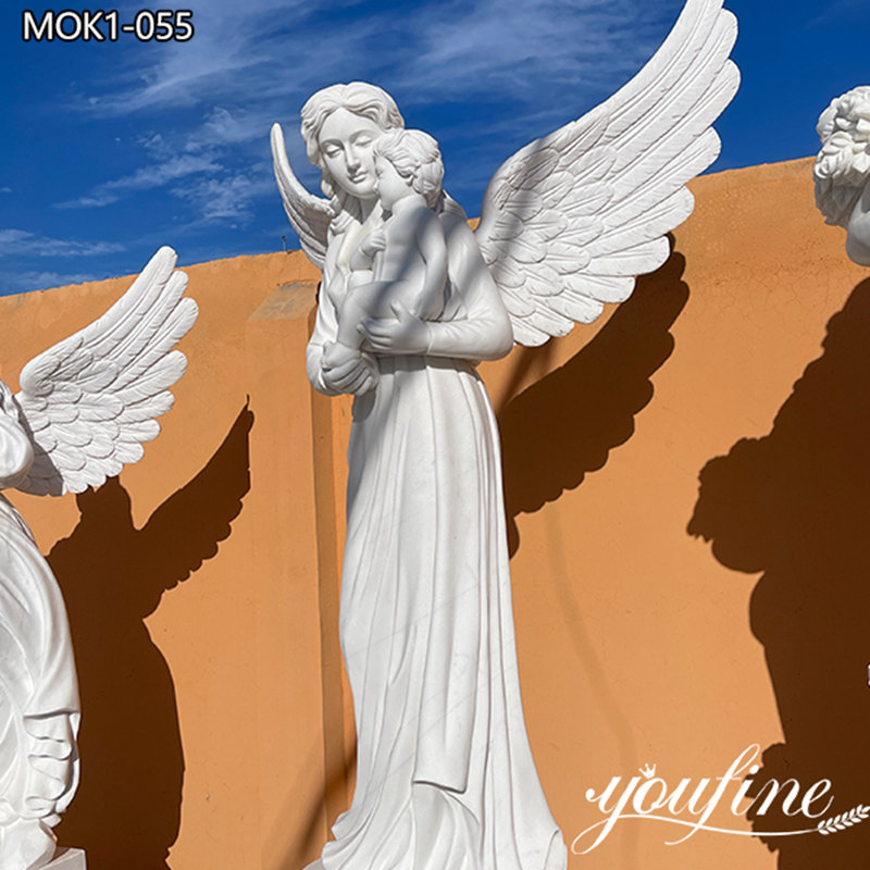 white marble angel statue -Factory Supplier