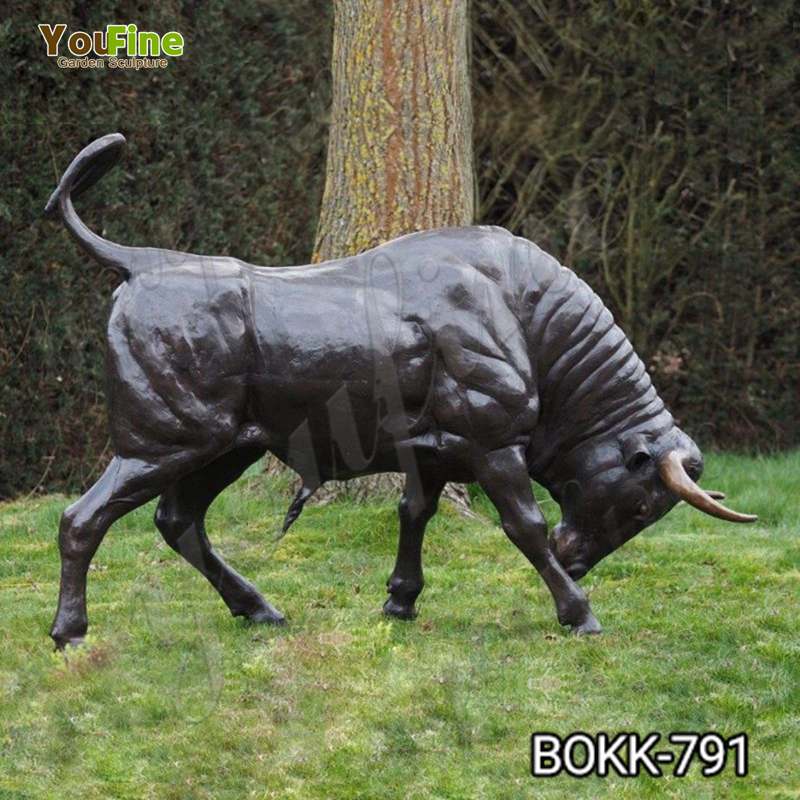 Outdoor Garden Large Bronze Bull Sculpture for Sale BOKK-791