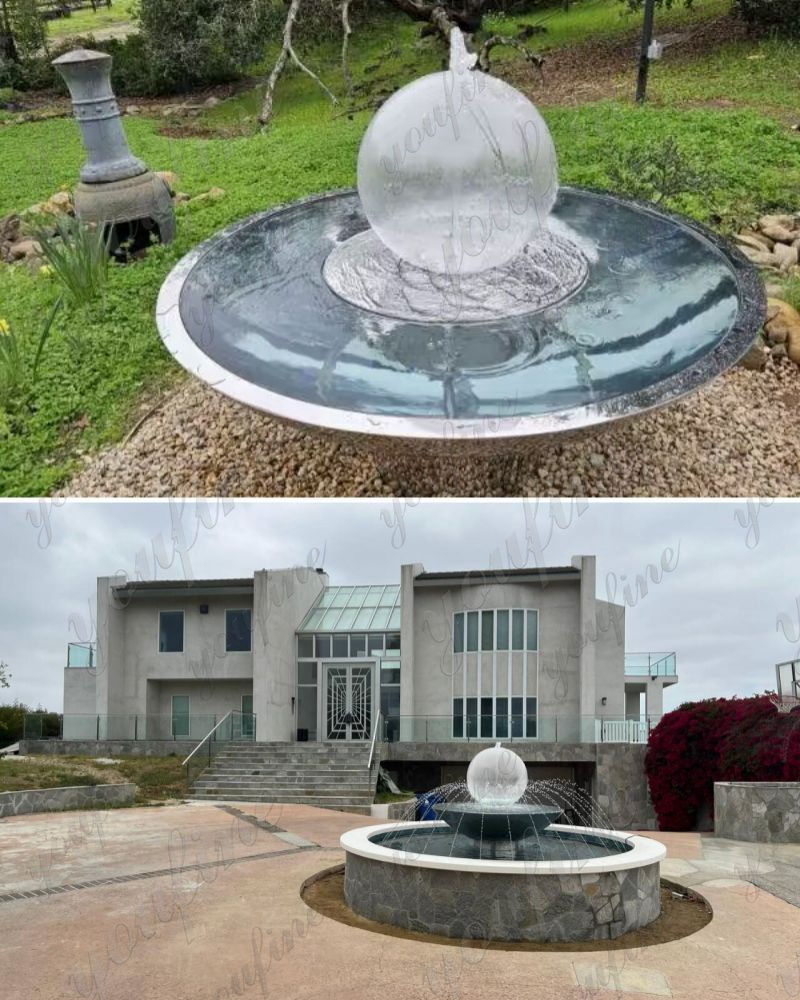 Modern Acrylic Sphere Water Fountain