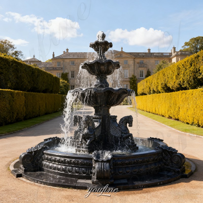 black horse fountain for garden