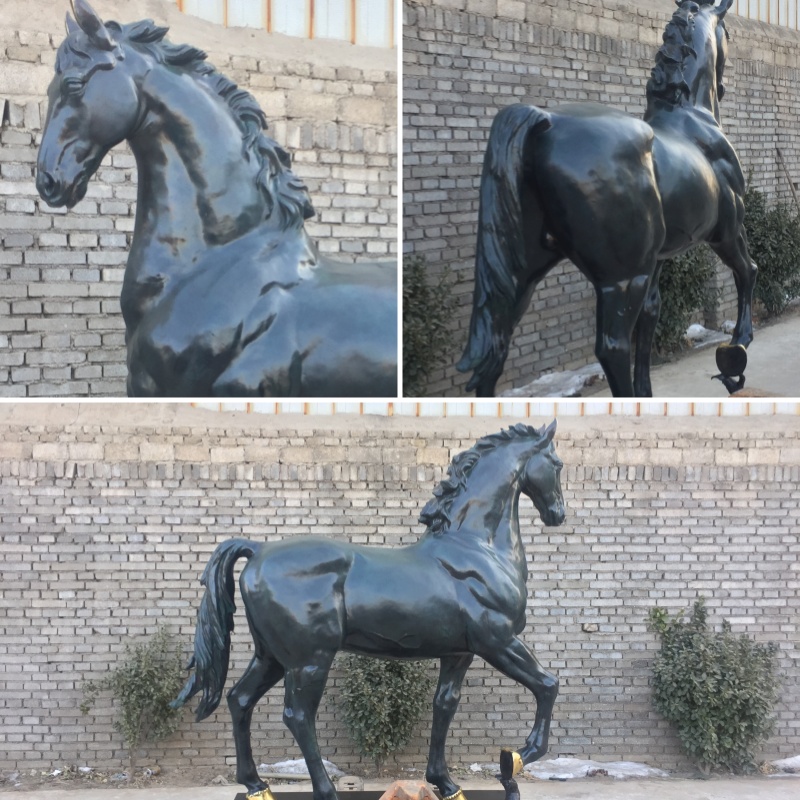 bronze horse art sculpture (1)
