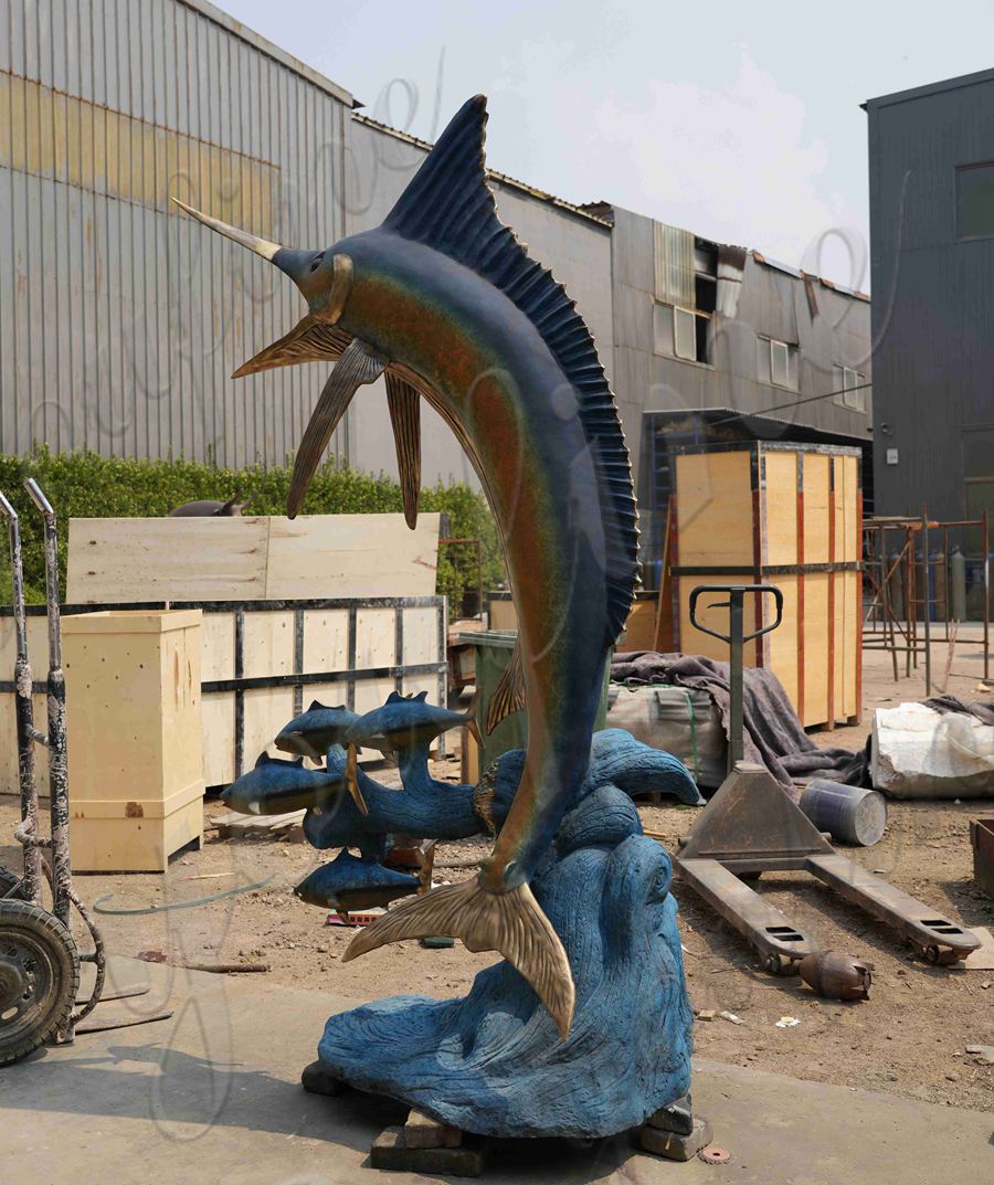 bronze marlin statue