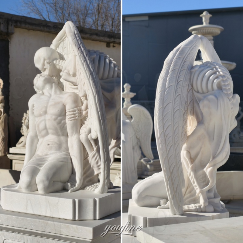 different angle of kiss of death statue replica