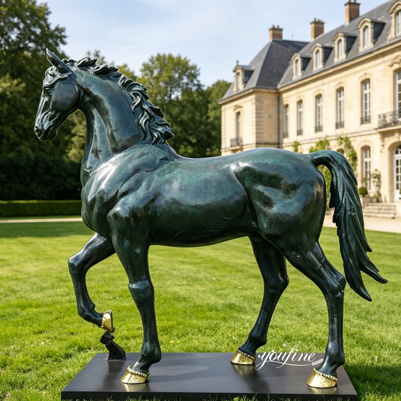 horse one leg up statue